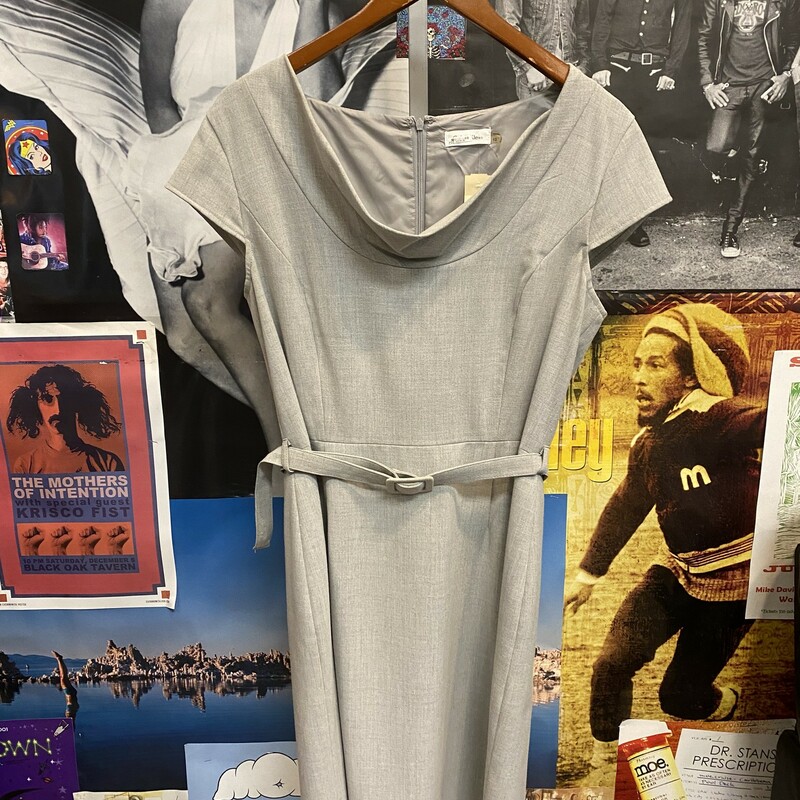Calvin Klein grey dress with belt size 12