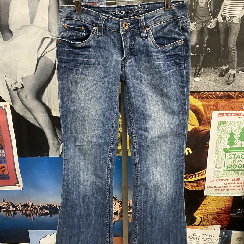 Refuge women's denim boot cut jeans size 5