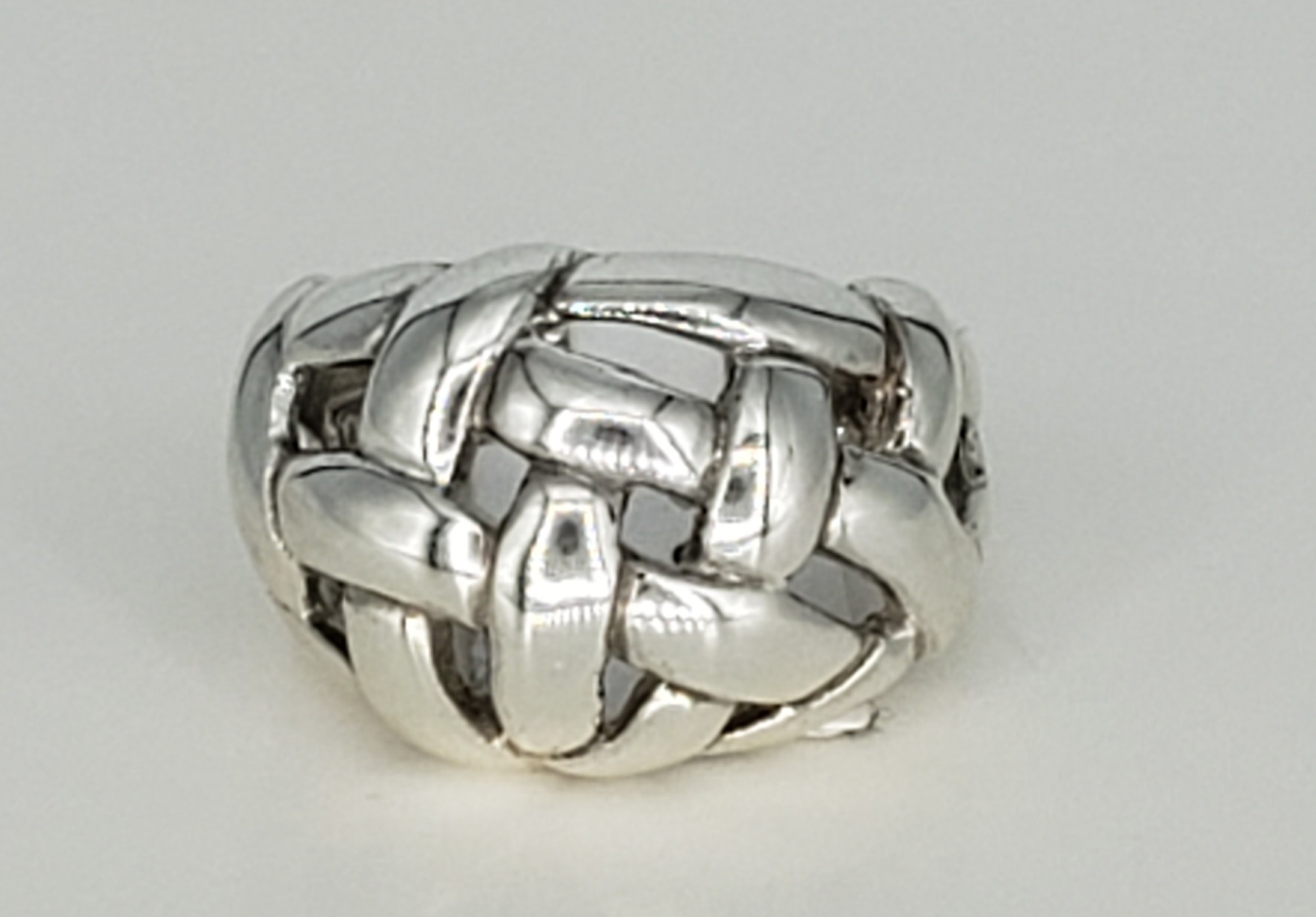 Open Basketweave Design Dome Ring
Sterling Silver

Looks Great and Comfortable.