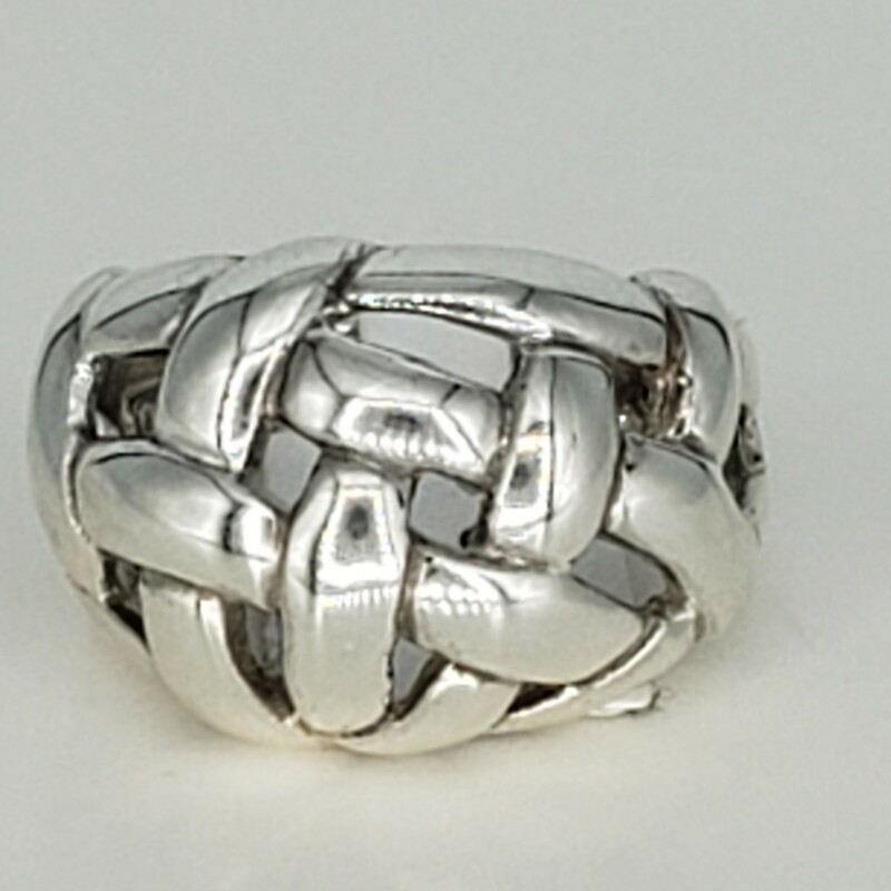 Open Basketweave Design Dome Ring
Sterling Silver

Looks Great and Comfortable.
