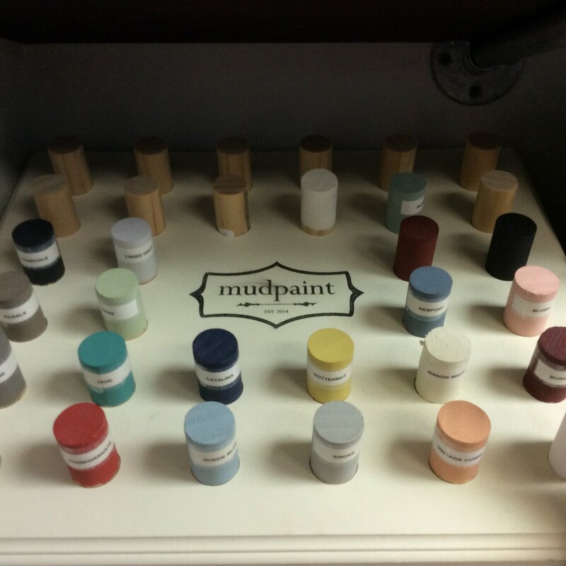 If you like(d) chalk paint, you are going to love MUDPAINT! It is water-based and ultra thick, so can be thinned down, if desired. Stop by and see all the colors they offer! The prices on these items run between $10.45 and $38.95 each.
