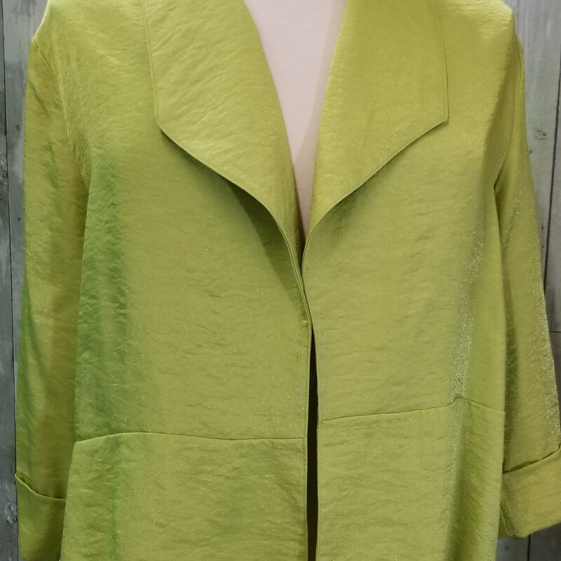Southern Lady Jacket
Rayon/nylon blend
3/4 sleeve with button tab.
Dress it up or wear it with jeans!
Lime
Size: 14