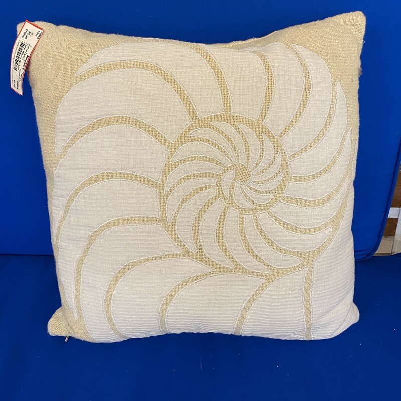 White and tan shell throw pillow
One of 2 (see #89903)
