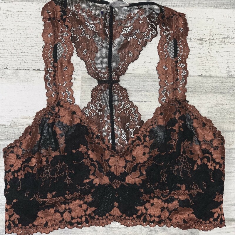 Black & Rust Razorback bralette