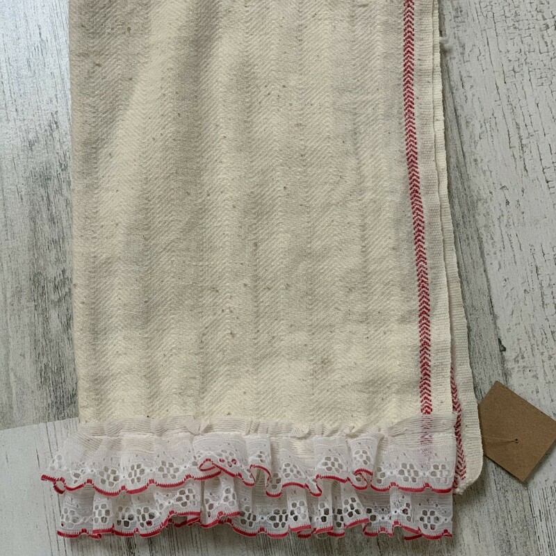 Tea Towel W/ Red&White La