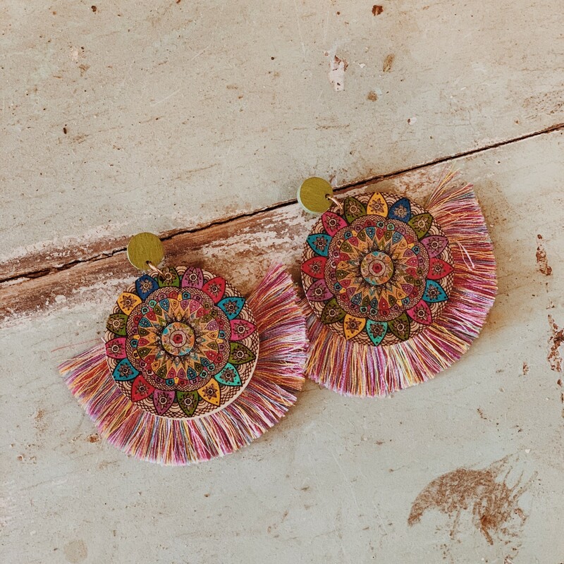 Boho Multicolored Tassled Earring