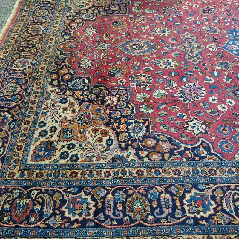 This is a beautiful 11 x 18  vintage turkish rug with bright vibrant colors. This rug came out of the Stonewall Jackson Command Center in 1912. It is in pristine condition and is the perfect addition to any space in your home.