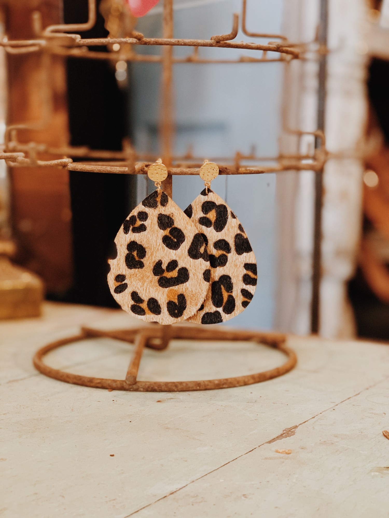Cheetah is the best neutral for any outfit, which means these cheetah print teardrop earrings will top off that outfit you had planned perfectly!
