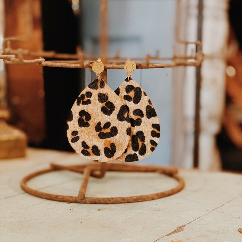 Cheetah is the best neutral for any outfit, which means these cheetah print teardrop earrings will top off that outfit you had planned perfectly!