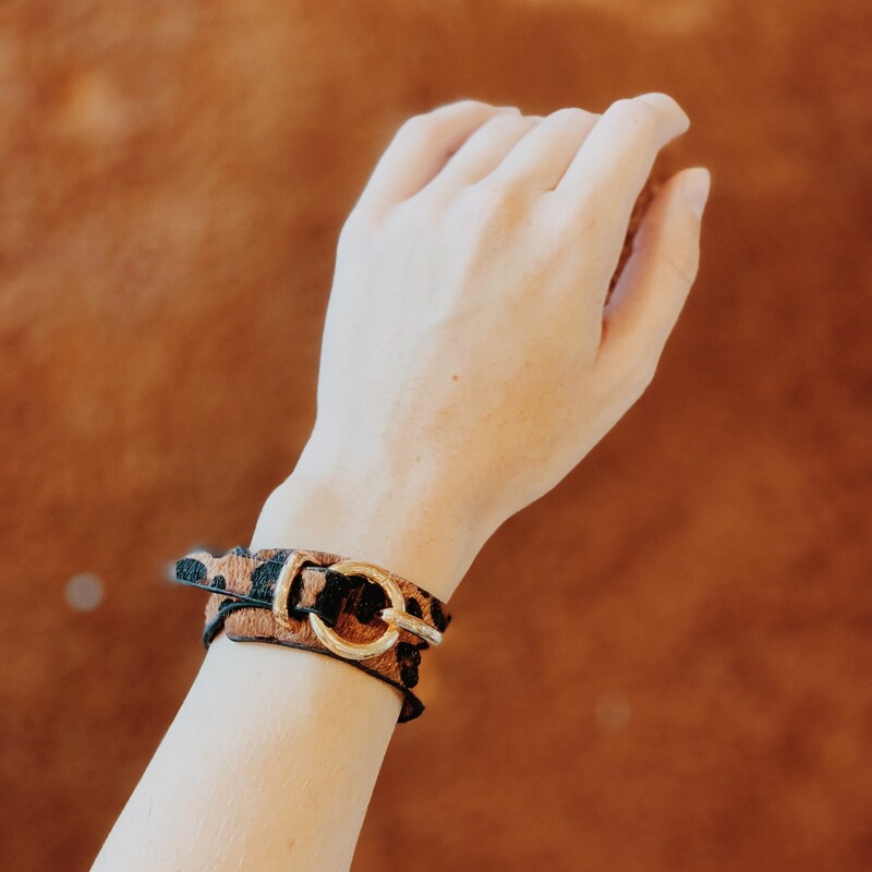 This bracelet is so perfect for layering! The strap makes it adjustable for a wide variety of sizes!