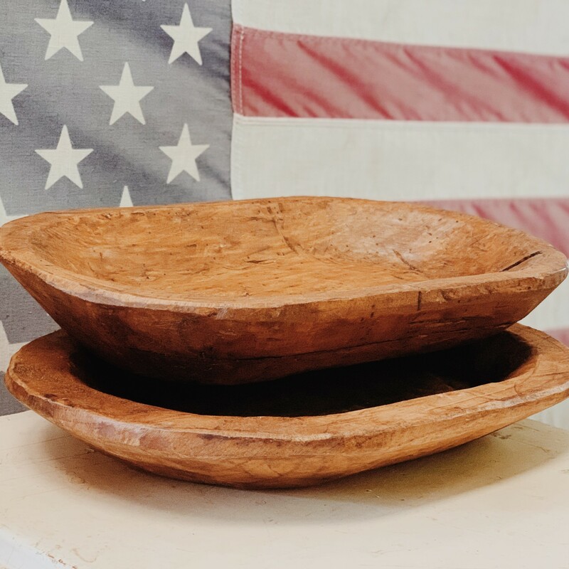 These wooden doughbowls are absolutely perfect for decorating any table space!

Measures 14 inches by 8.75 inches
