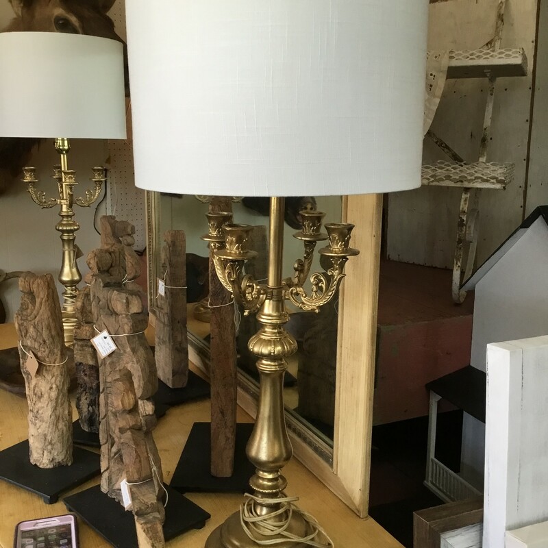 Pair Vintage Gold Lamps