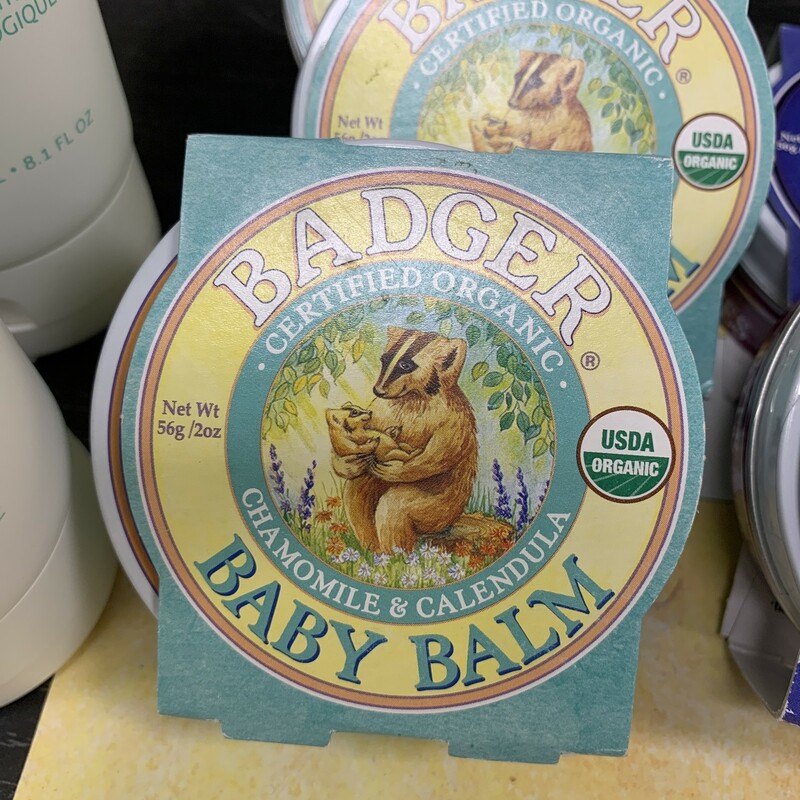 Baby Balm, Natural, Size: Baby

Comforting care. Soothe your baby’s delicate skin with this truly safe, gentle balm. Chamomile and calendula are calming, while extra virgin olive oil and castor oil provide rich moisture and nourishment.