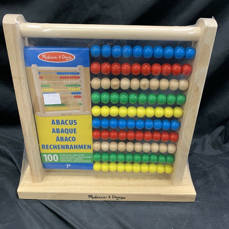 Abacus, Wood, Preschool
Ages 3+
Helps teach colour and pattern recognition, addition subtraction, multiplication.