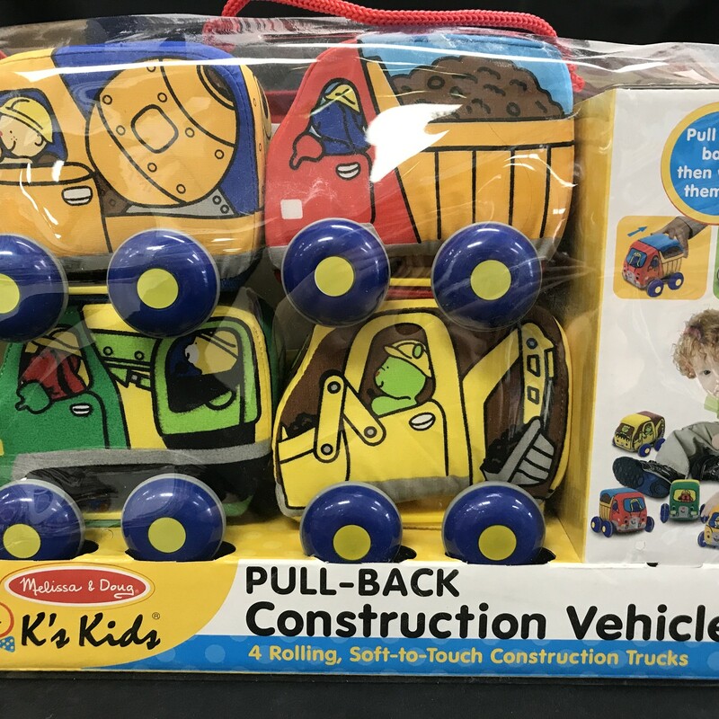 Pull-back Construction, Plush, Infant
9 mos+
Pull them back, then watch them go!
K's Kids
Motor skills, logical connections, and creative roll playing!