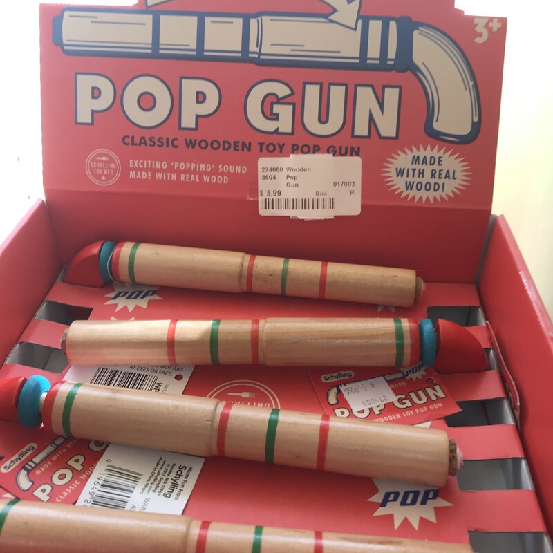 Pop Gun, Wood, Size: Loot Bag