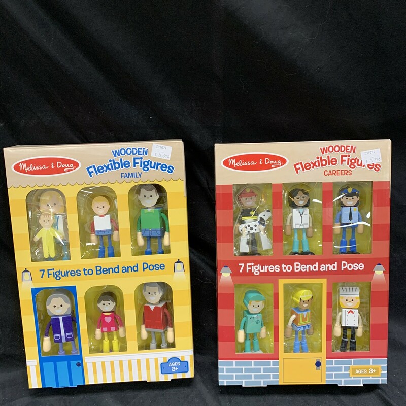 Flexible Family Figures, Wood, Pretend
Ages 3+
7 posable figures