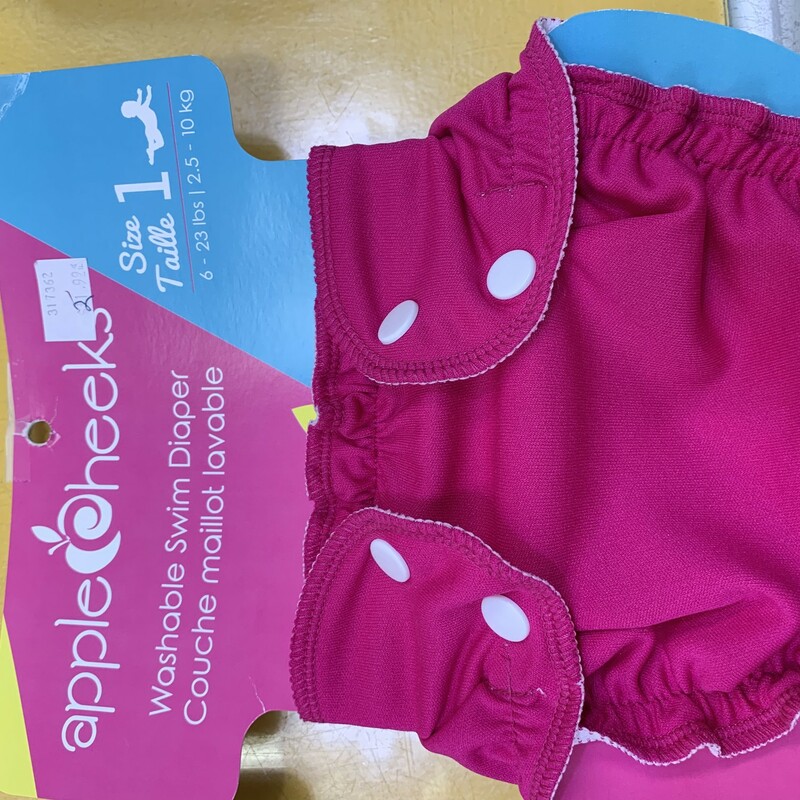 Swim Diaper Pink 6, 6 Mos, Size: Swimwear