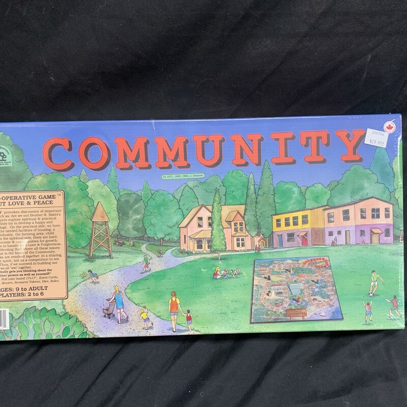 A co-operative game about love & Peace and provokes discussion on important questions such as: Are we Brother & sister's keeper?  Players explore spiritual & practical concerns as they try to develop a happy and complete village.
Ages 9-adult
Players 2-6