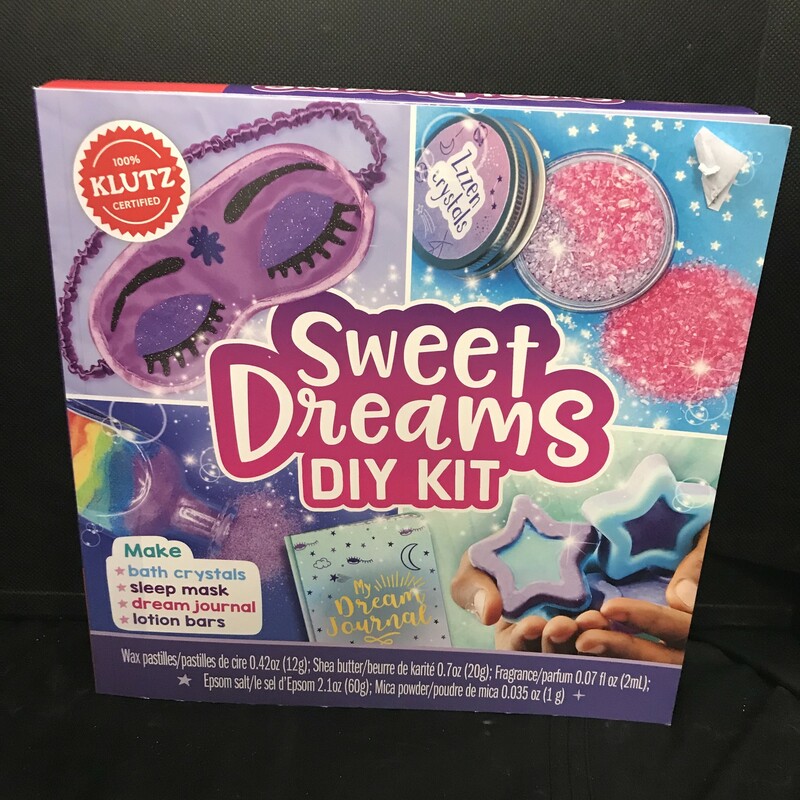 Sweet Dreams DIY Kit, DIY, Size: Kit
Make:
bath crystals, sleep mask, dream journal, lotion bars
Go from stressed-out to blissed out!
