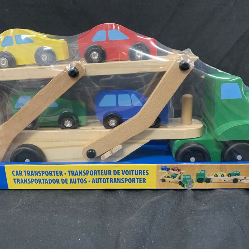 Car Transporter, Wood, Vehicle
Ages 3+
With 4 cars