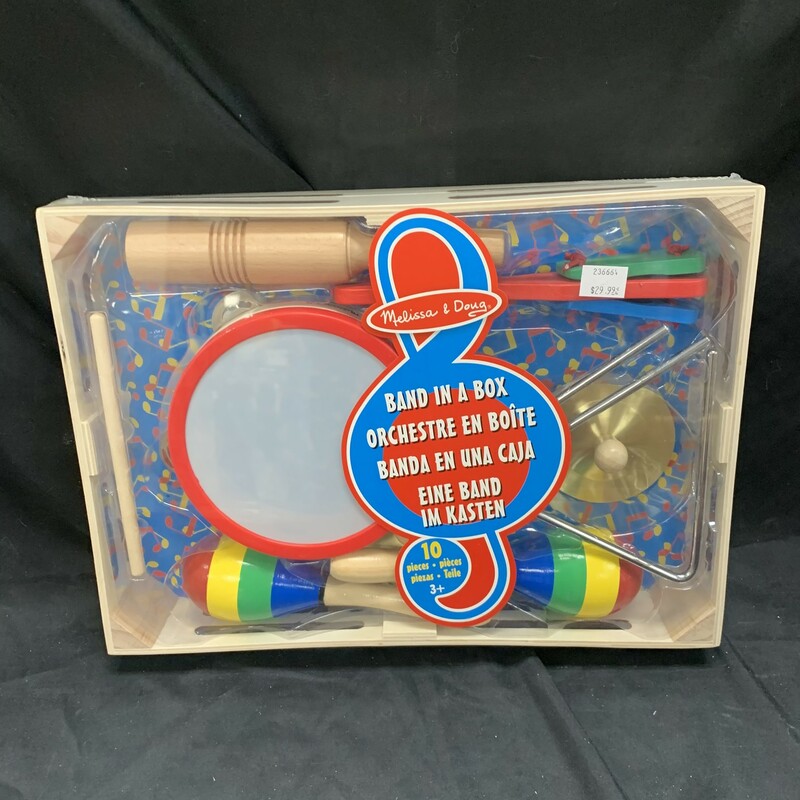 Band In A Box, Wood, Music
Ages 3+
10 pieces
