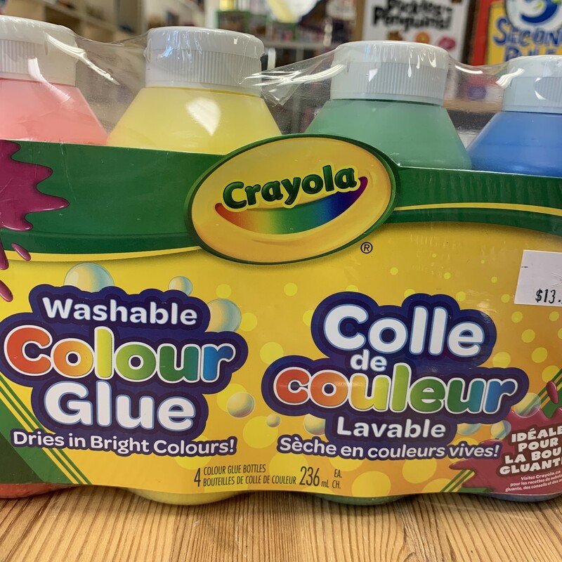 Washable Colour Glue, 4 Colour, Size: Arts