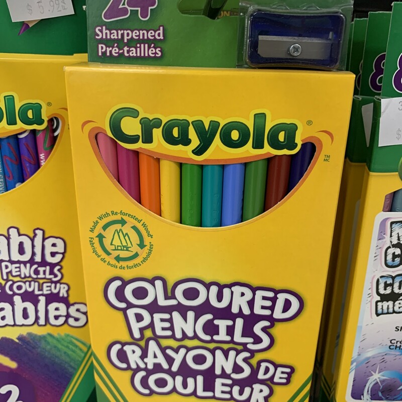 Coloured Pencils, 24 Count, Size: Arts