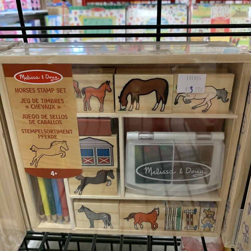 Horses Stamp Set, Wood, Size: Arts