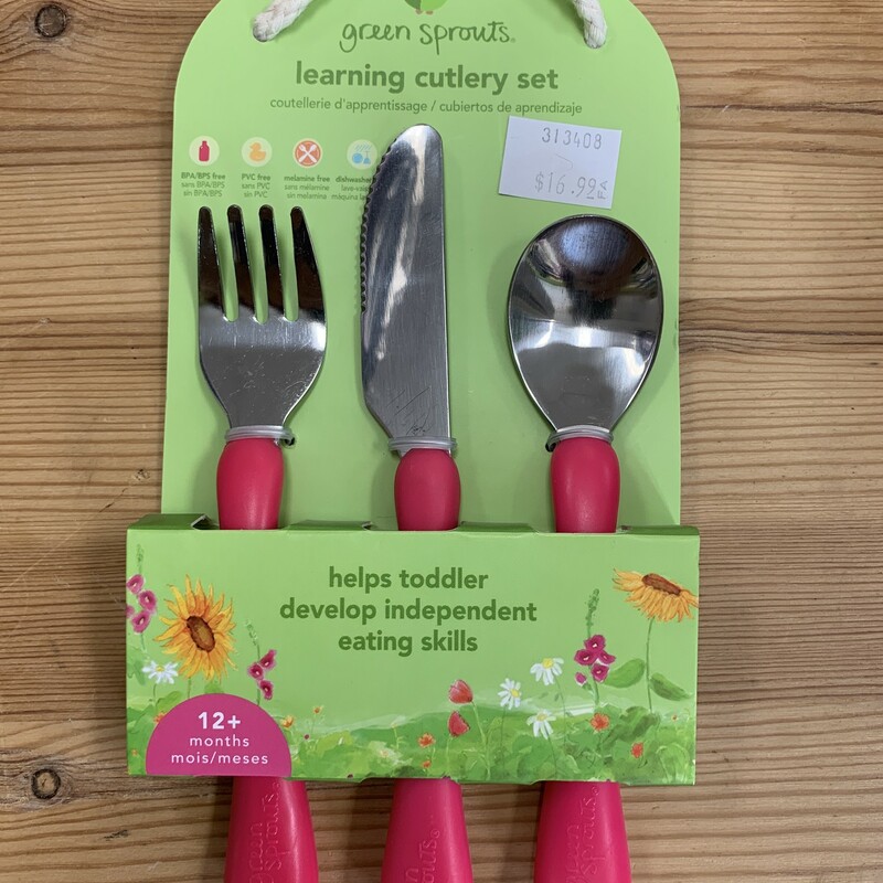Learning Cutlery Set Pink, Pink, Size: Eating