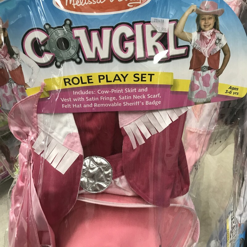 Costume Cowgirl, 3-6, Size: Pretend