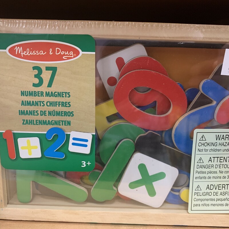37 Number Magnets, Wood, Size: Preschool