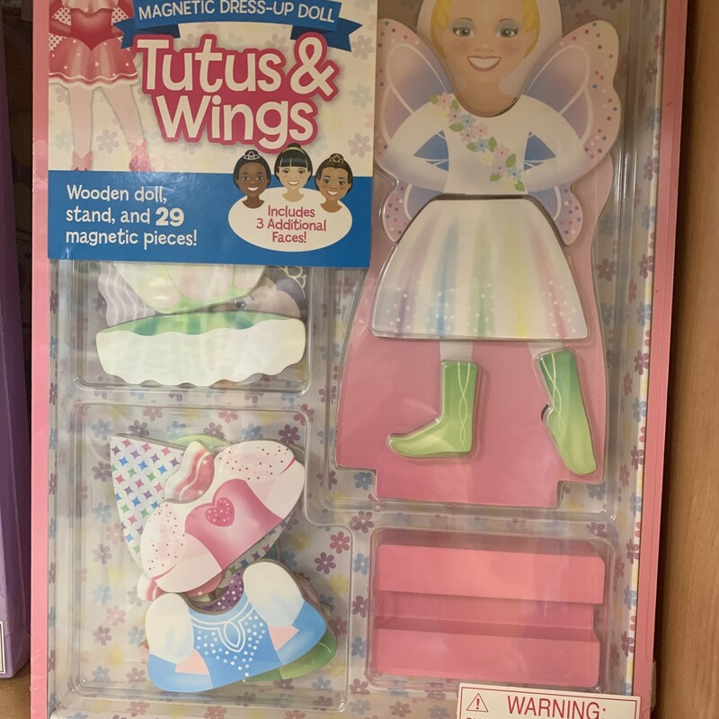 Magenic Doll Tutus & Wing, 3+, Size: Magnets