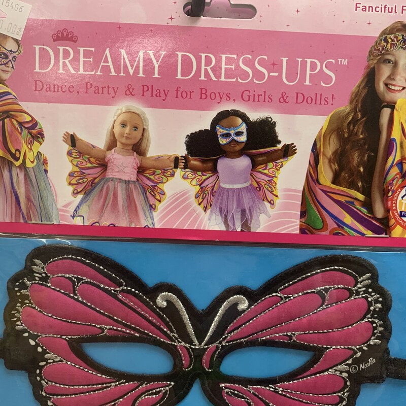 Pink Butterfly Mask, 3+, Size: Dress Up