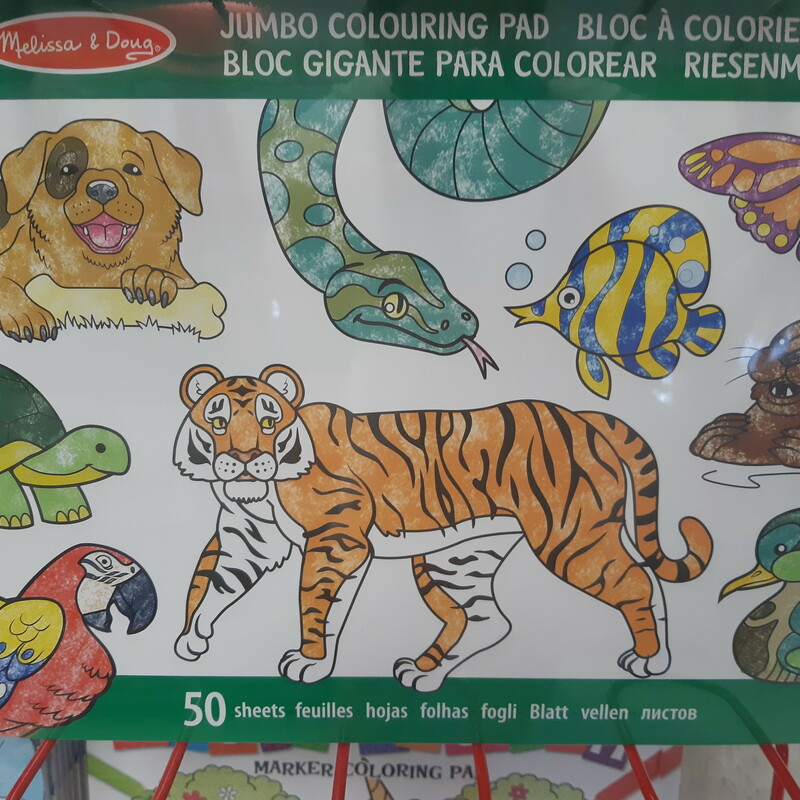 Jumbo Pets Colouring, Pad, Size: Stickers