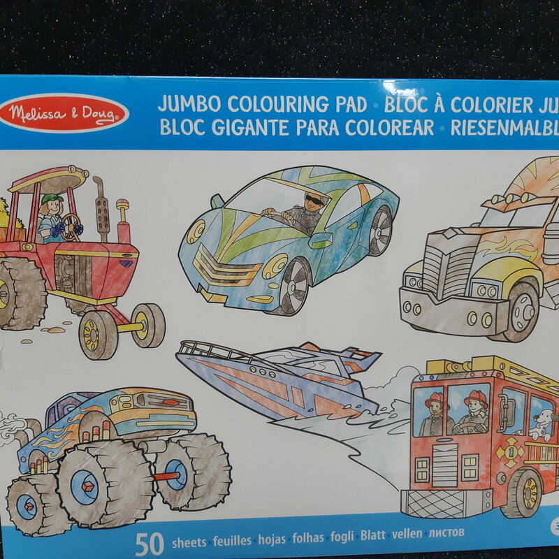 Vehicle Jumbo Colouring, Pad, Size: Colouring