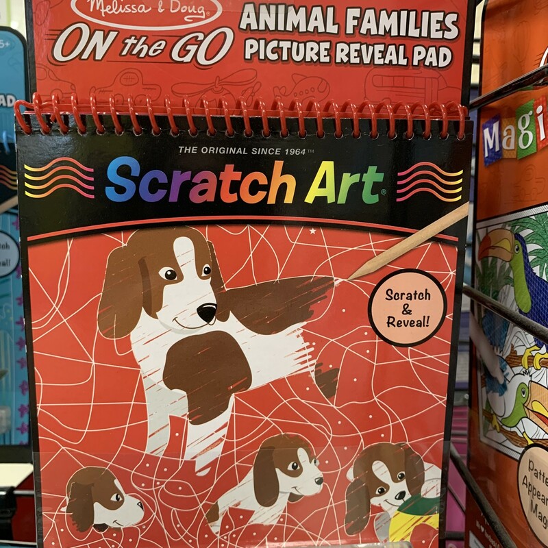 Scratch Art Animal Family