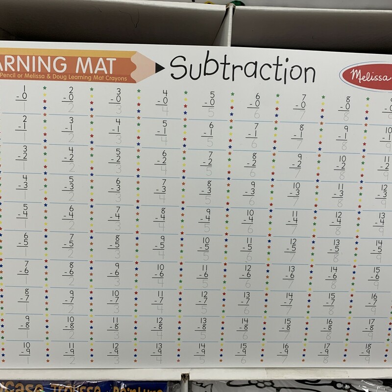 Subraction Learning Mat