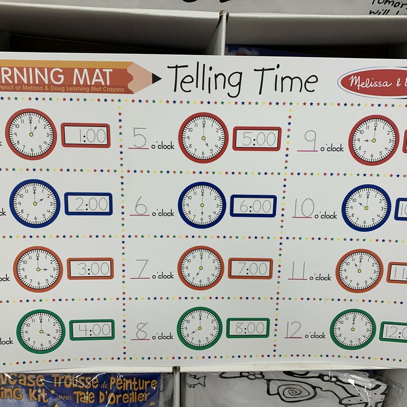 Telling Time Learning Mat, 6+, Size: Schoolage