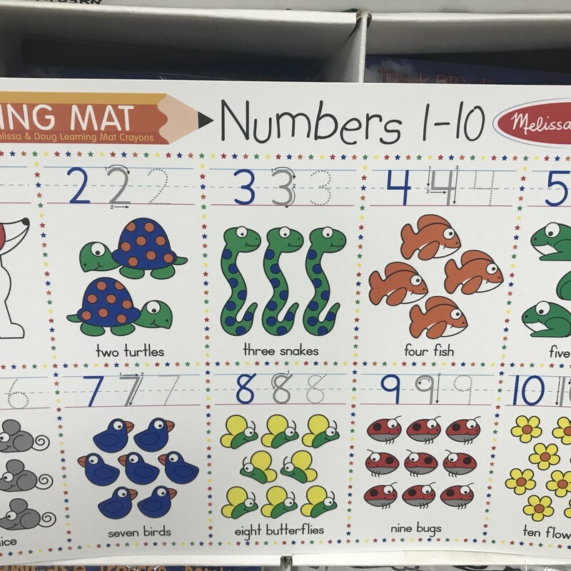 Learning Mat Numbers 1-10, 4+, Size: Schoolage