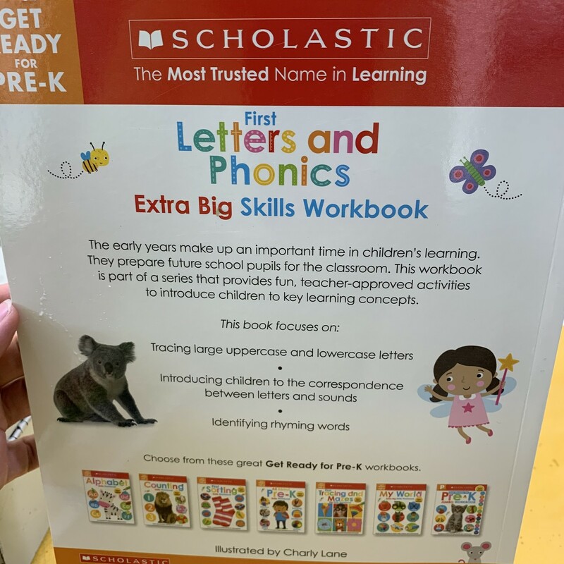 Letters And Phonics, PreK, Size: Workbook