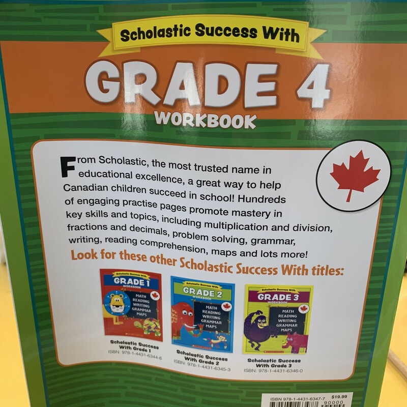 Grade 4 Workbook, Canadian, Size: Workbook
