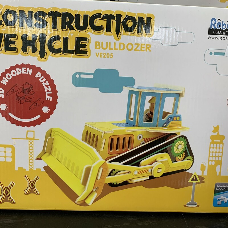 Bulldozer 3d Puzzle, Wood, Size: Puzzle
