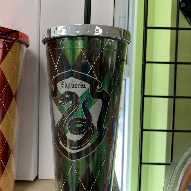 Slytherin Cup&Straw, Green, Size: Eating