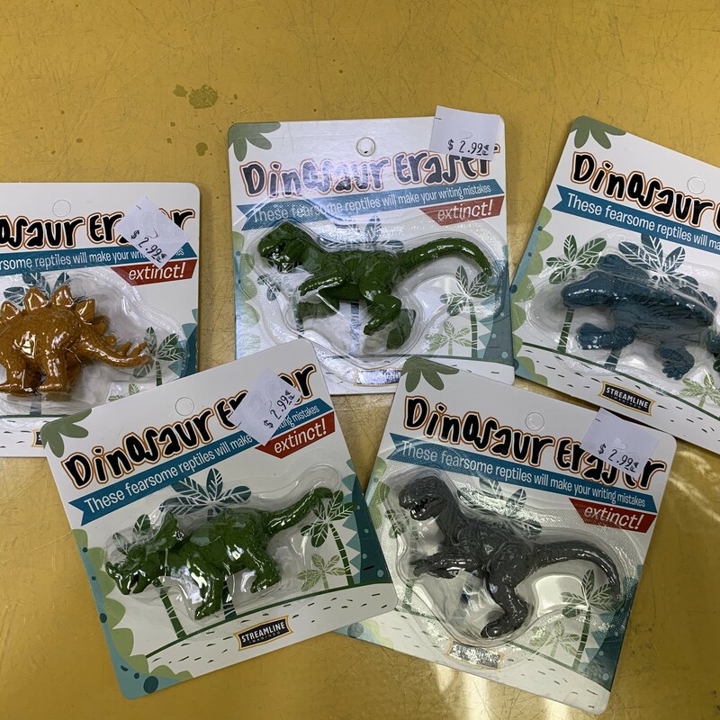 Dinosaur Eraser, Variety, Size: Loot Bag