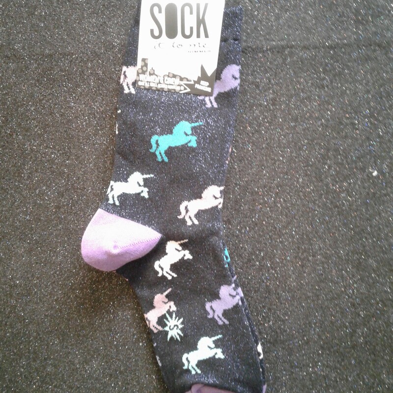 Womens Unicorn Socks, Purple, Size: O/S