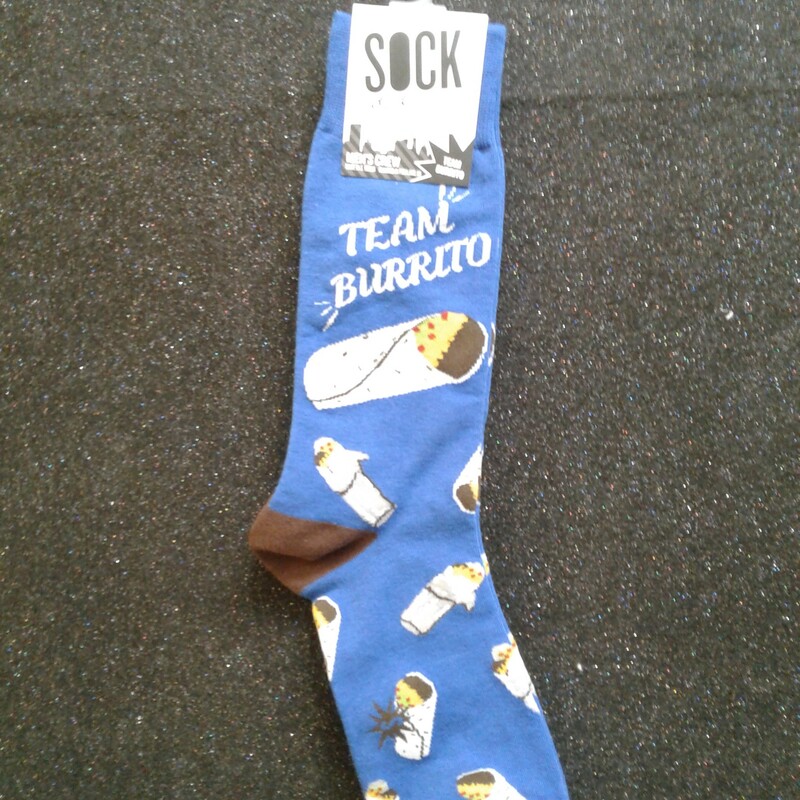 Team Burrito Mens Socks, Blue, Size: O/S