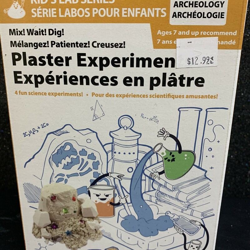 Plaster Experiment Archeo, 7+, Size: ScienceKit

Having fun and safe experiment with Kid's Lab Series. In the Plaster Experiments chemistry kit, your child can learn to recreate stone and sand while becoming the real archeologist. How does something become a fossil? How do gemstones form? The answer is inside this kit!
Safe Experiments: This educational toy contains all safe-to-consume ingredient that ensures your little scientist can experiment in the safest way.
Discover Chemistry: Embarking a journey to discover chemistry through limitless experiments and fun playtime. Your child will be happy to spend time creating a new experiment with the kits and develop knowledge about the world far ahead from their peers.