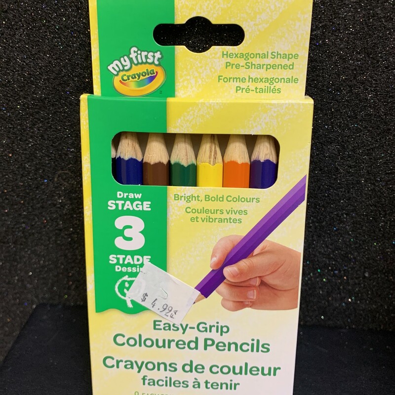 Easy Grip Coloured Pencil, 36 Mos, Size: Arts