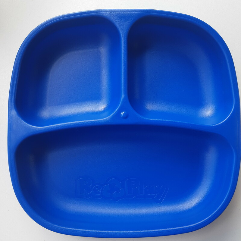 Divided Plate Navy Blue, Blue, Size: Eating